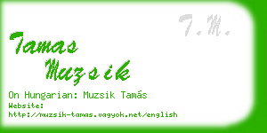 tamas muzsik business card